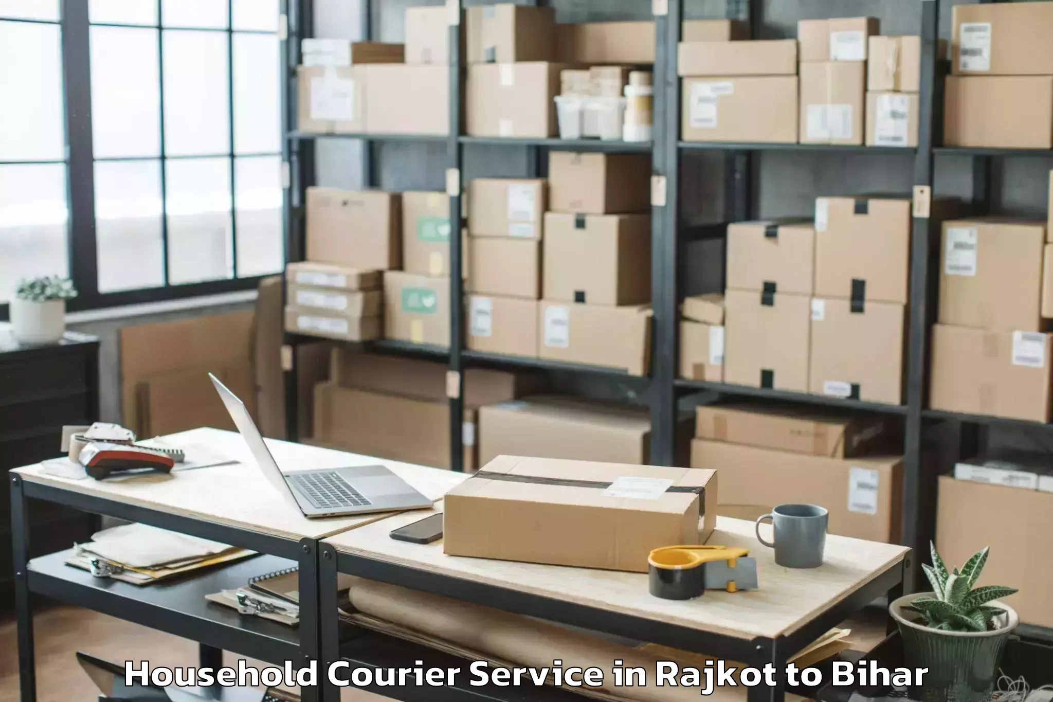 Top Rajkot to Narpatganj Household Courier Available